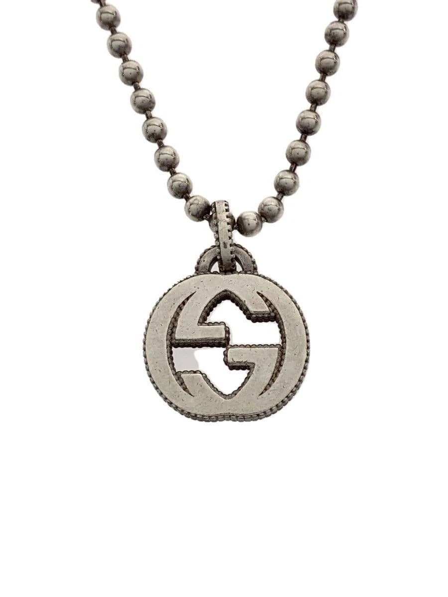 Collier chaîne boule GUCCI petite rayure avec emboîtement SV925 SLV haut oui