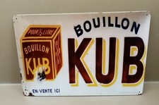Plaque métal publicitaire 30x20cm Bouillon KUB. No Plaque Émaillée 