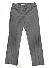 Talbots Signature Mid-Rise Career Dress Pants Size 8 Petite Boot Cut Gray/Black