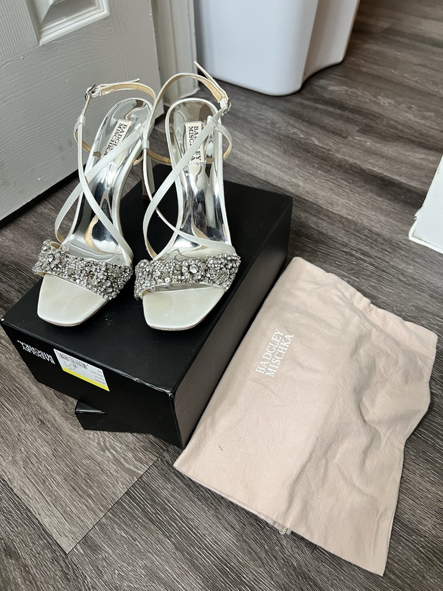 Badgley Mischka Elena Bridal Shoes Size 10W