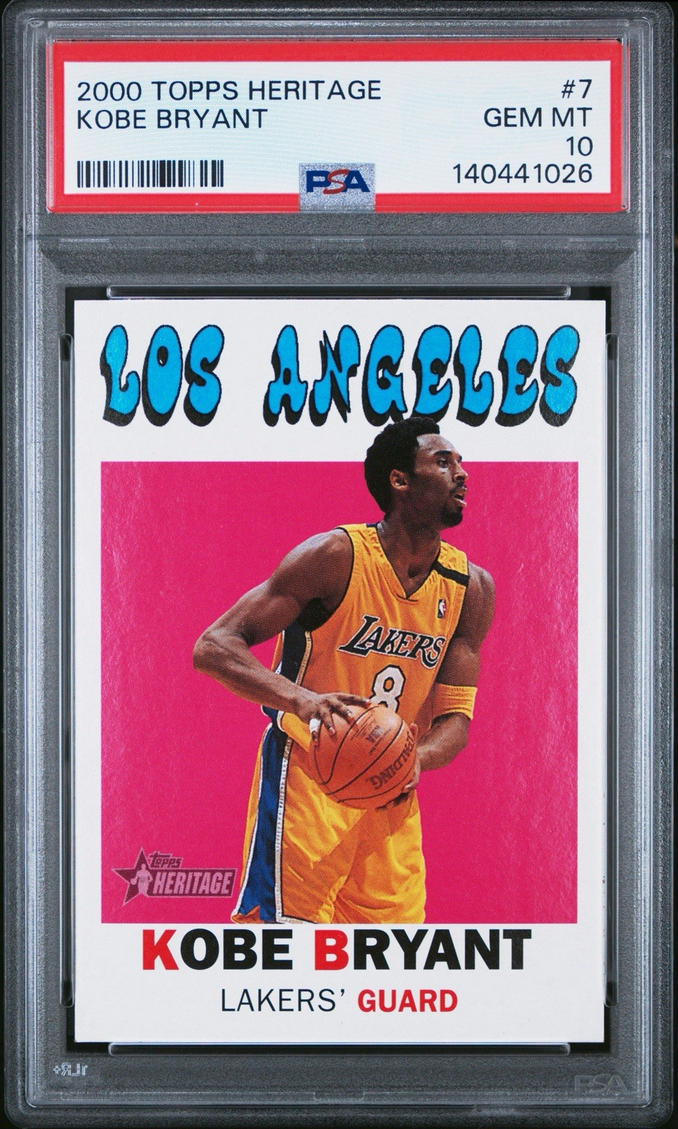 2000 TOPPS HERITAGE KOBE BRYANT #7 PSA 10 view 1