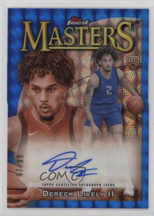 2023 Finest Blue Geometric Refractor 67/99 Dereck Lively II Rookie Auto RC 5i3