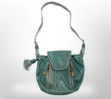 See by Chloe Bag Shoulder Crossbody Tassel Turquoise Y2K