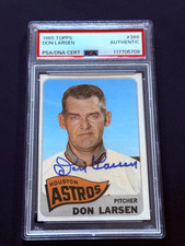 Don Larsen Signed Autograph 1965 Topps #389 PSA DNA