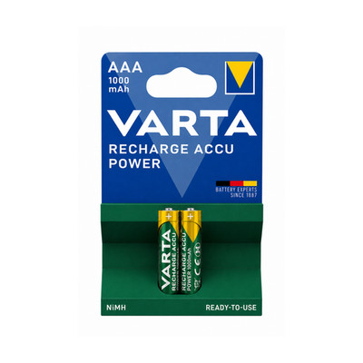 2 x Varta Power Akkus AAA 1000mAh Micro für Telefon Gigaset Accus NEU