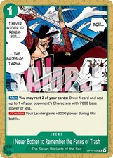 I Never Bother to Remember the Faces of Trash OP14-038 One Piece NM