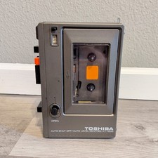 Toshiba KT-1000 Portable Cassette Recorder Not Working For Parts or Repair RARE
