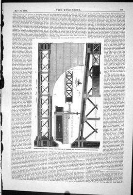 Old Print 1887 Hammersmith Bridge Construction Towers Roadway Suspension 19th