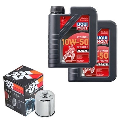 K&N Ölfilter Set LM 10W-50 Off. Race 2L für Polaris Sportsman 500 EFI Touring 09