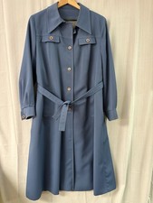 Vintage Forecaster of Boston Blue Trench Coat Jacket Women's Long Sz 18