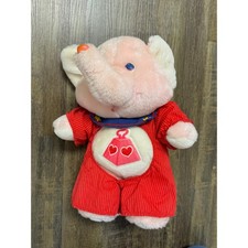 Vintage 1984 Kenner Care Bears Cousins Lotsa Heart Elephant Plush with Outfit