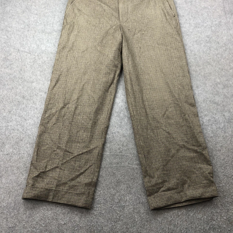 Brooks Brothers Pantalones Para Hombres 34 Lana Pata de Gallo Cuadros Vestido Clásico Hecho en Foto 3 de 4