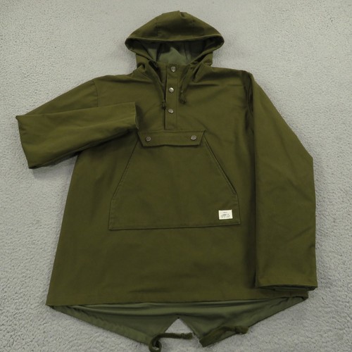 P&Co Jacket Mens Small OG Olive Green Anorak Smock Pullover Military Foreland