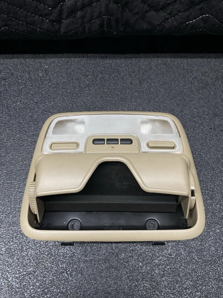🔥99-03 Acura CL TL MDX ACCORD Overhead Console Dome Light Homelink TAN/ BEIGE - Image 2 of 4