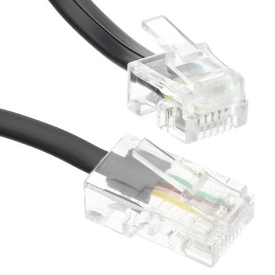RJ11 Stecker auf 4 Draht RJ45 Stecker Stecker Flachkabel Leitung 1m/2m/3m/5m/10m/20m SET