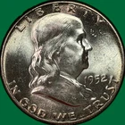 1952 Franklin Half Dollar Brilliant Uncirculated BU Coin #39277