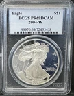 2004-W Proof $1 American Silver Eagle PCGS PR69DCAM Blue Label