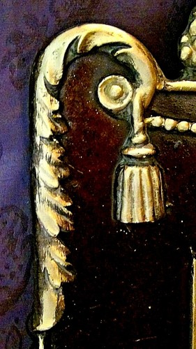 ESPEJO DE COLECCIÓN MADERA HOLANDÉS DORADO ADORNADO ESPEJO CON PINTURA EN PORCELANA MEDALLÓN - Imagen 8 de 11