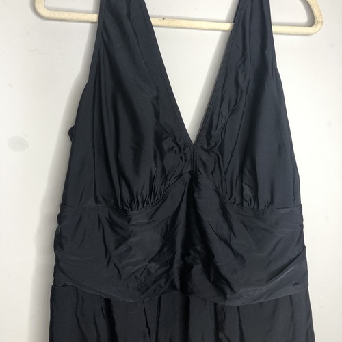 Torrid Badekleid Damen 4X schwarz leicht gefüttert asymmetrischer Saum Einteiler - Bild 2 von 10