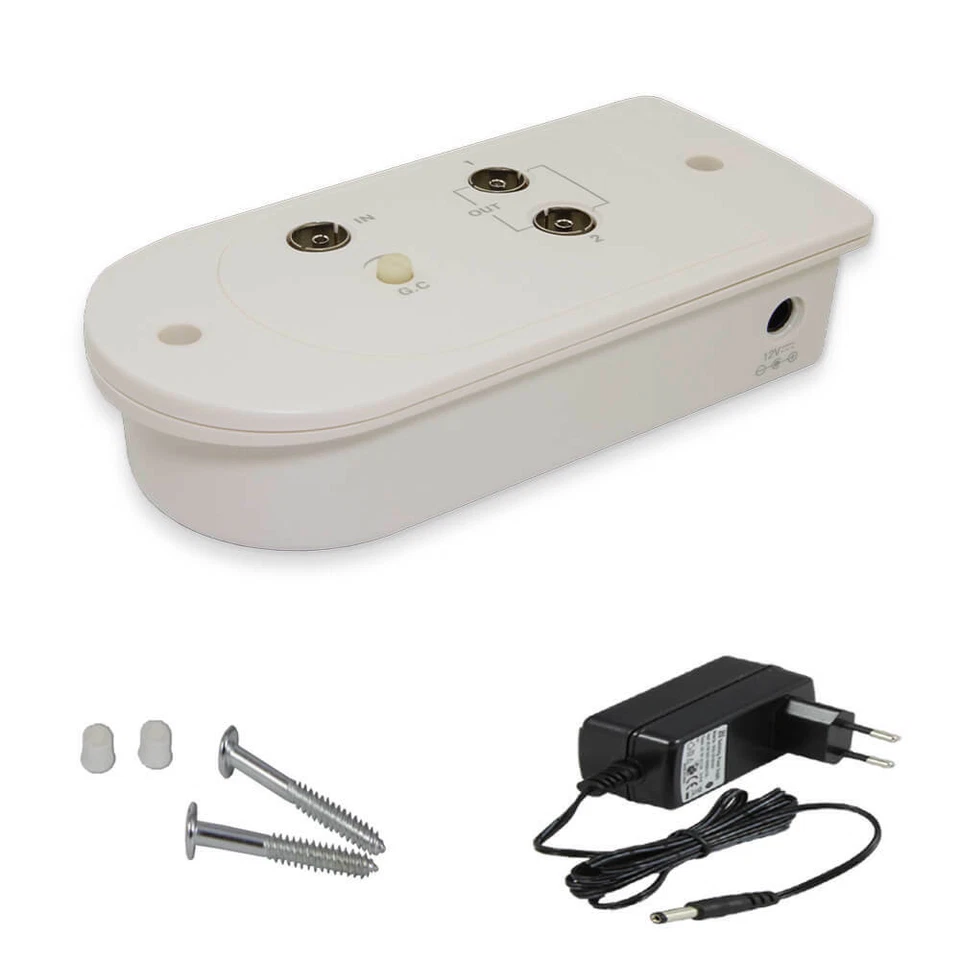 Antennenverstärker DVB-C DVB-T UKW Kabel 2 Geräte TV-Verstärker HDTV UHD 4k 25dB - Bild 4 von 4