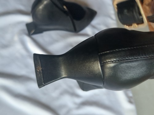 Aerosoles Isolde Black Leather Dress Pumps Comfort Ankle Strap Women Size US 7.5 - Picture 6 of 7
