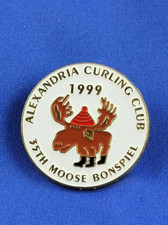 Alexandria Curling Club ALEXANDRIA Ontario 35th Moose Bonspiel 1999 Curling Pin