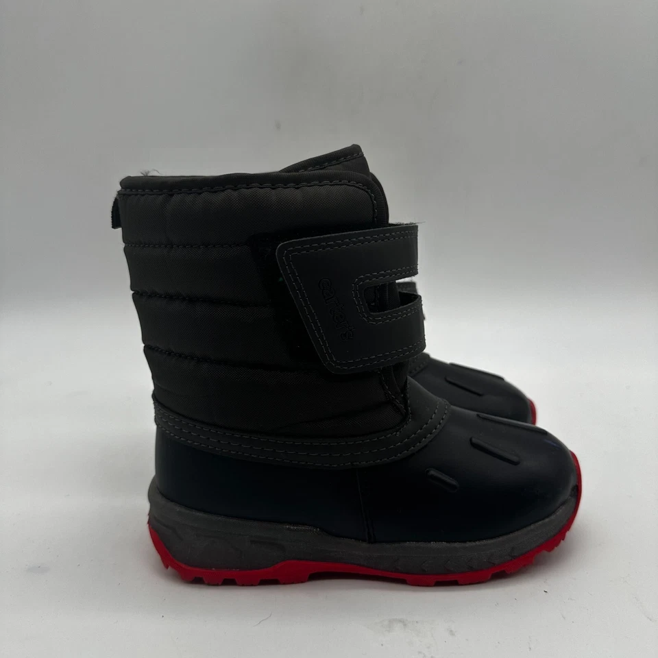Carter's Skyler Niños Negro Gancho y Lazo Tobillo Invierno Botas de Nieve Talla 12 M Foto 2 de 4
