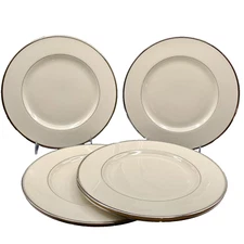 Lenox Montclair Platinum Bone China Dinner Plates Vintage Retired - Set of 6