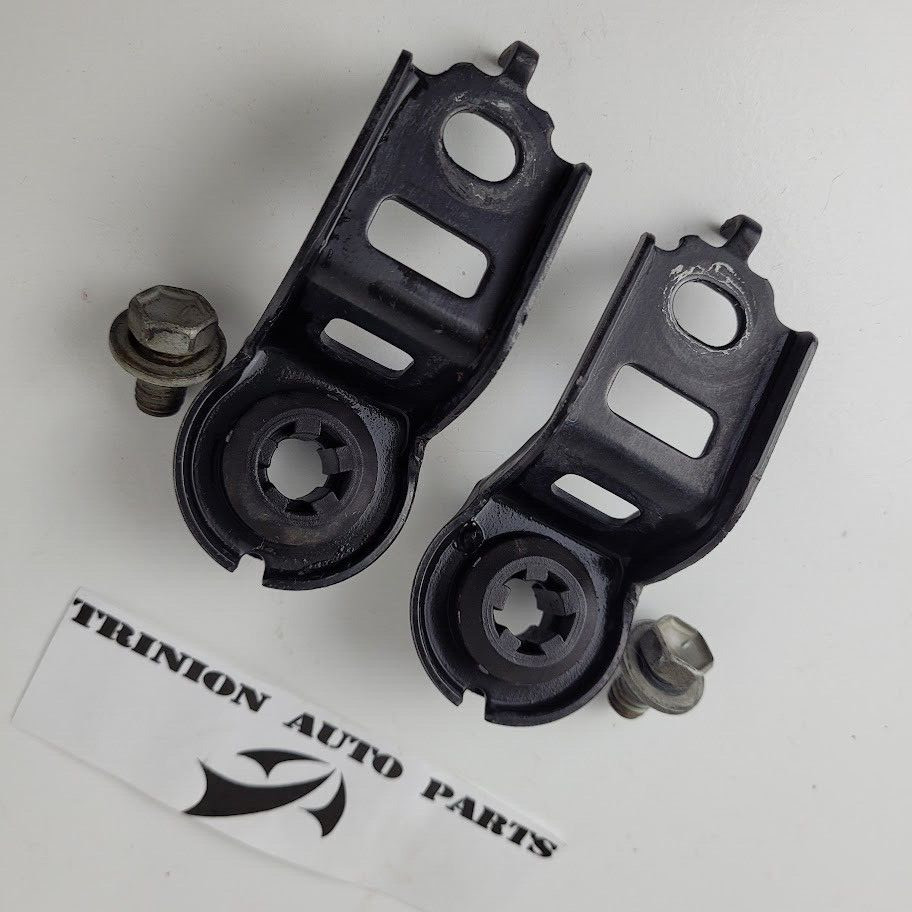 2003-2008 Toyota Corolla Top Radiator Mount Bracket with Grommets Black Pair OEM