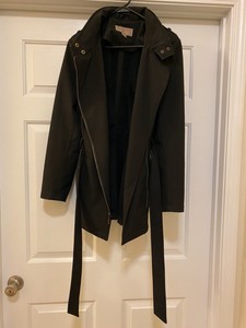 michael kors long black winter coat