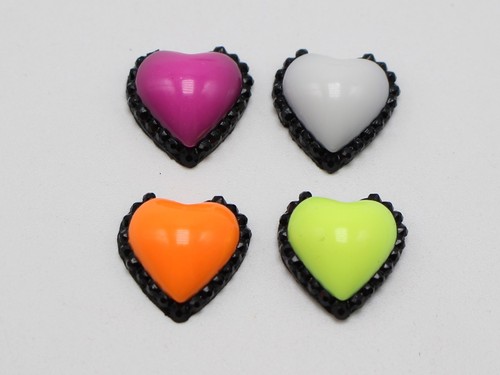 100 cabujones de estrás de respaldo plano acrílico color esmalte mezclado varias formas - Imagen 6 de 11