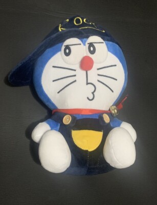 Doraemon Overalls  Rock  Japanese Plush Doll 12  Blue Anime Plush
