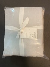 Pottery Barn Belgian Flax Linen Full/Queen Duvet Cover, Soft Gray, NWT