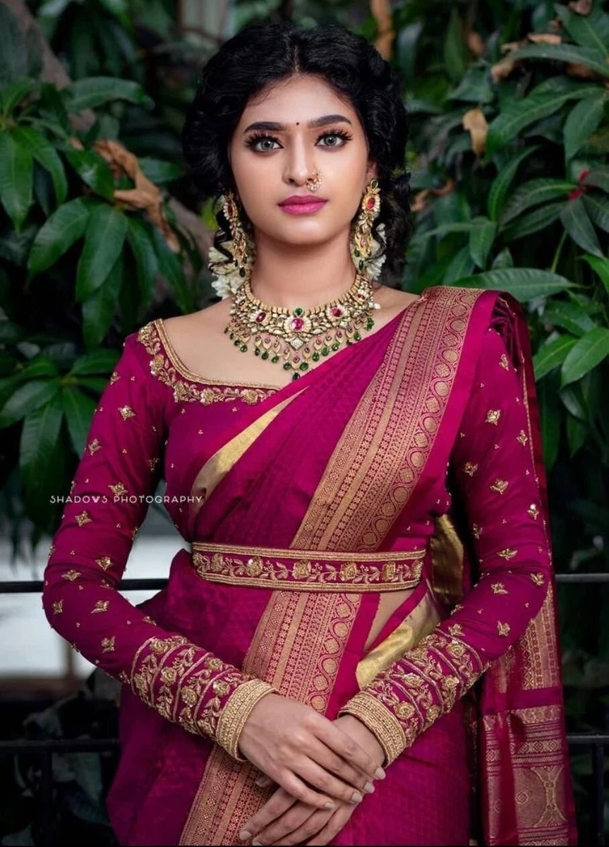 Rani Pink Color Banarasi soft Silk Saree Designer Saree Wedding Saree