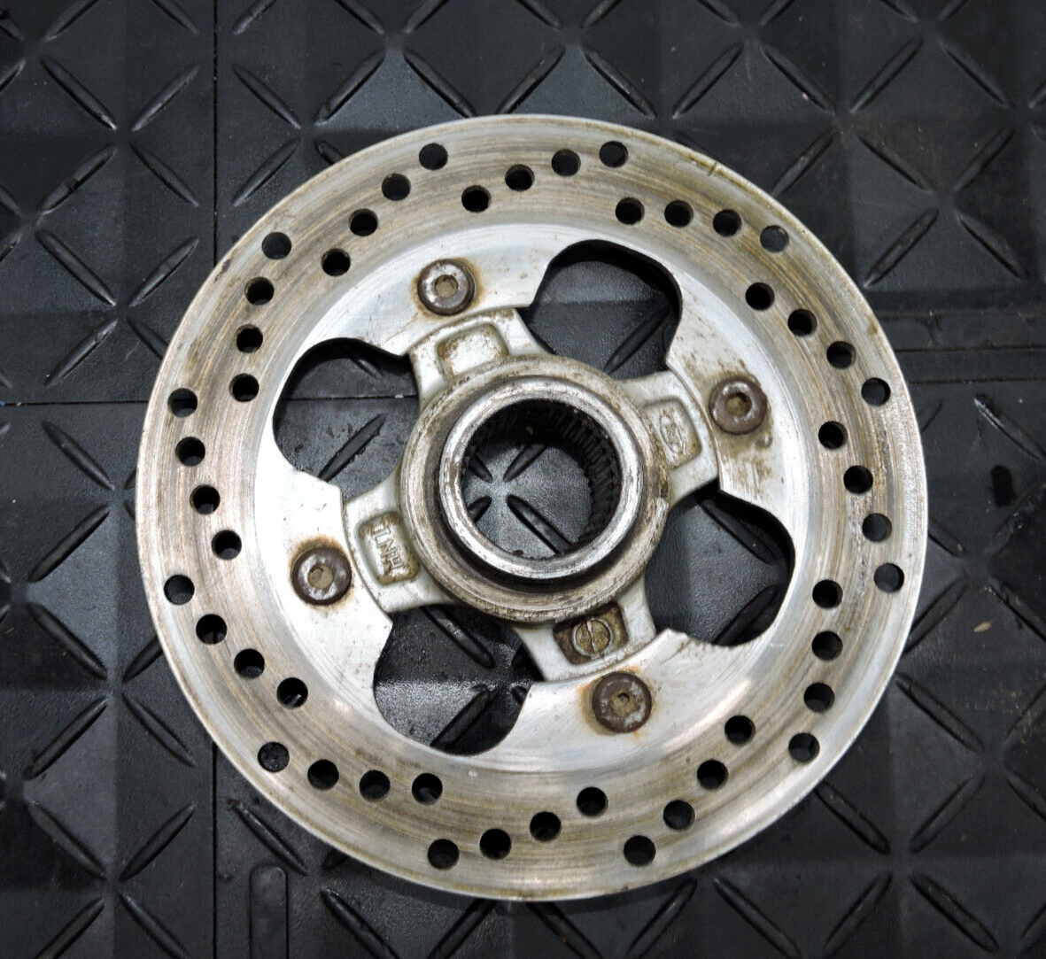 ken17SR400後輪 2000 99 HONDA TRX400EX TRX 400EX OEM Rear Brake Rotor & Hub #332