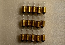 15 BAYONET 1847 INCANDESCENT CEC LAMPS /6.3v .15A BA9s/BULBS/Kenwood KA KT KR