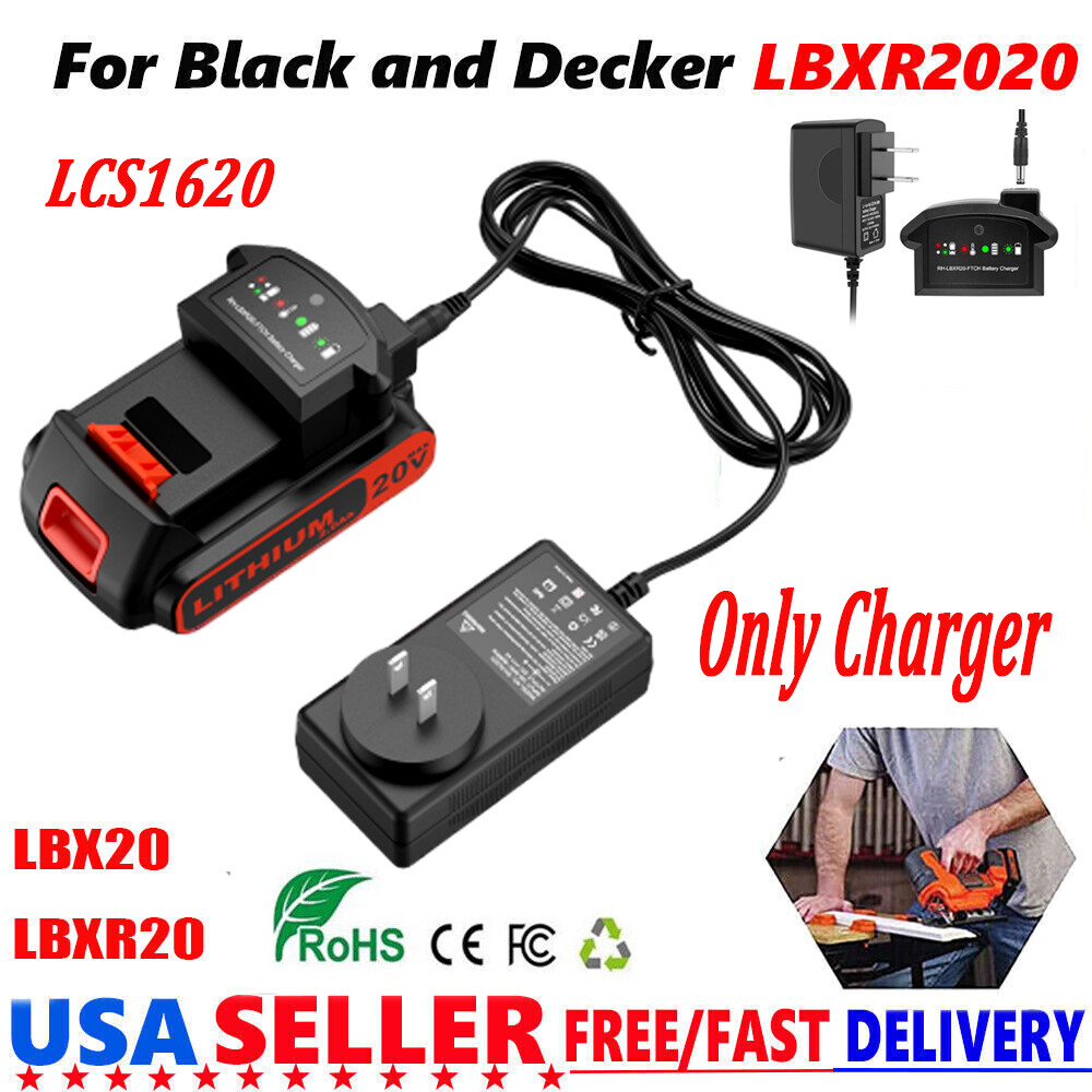 BLACK+DECKER LBXR20 20V Lithium Battery Charger LCS1620 for LBXR20-OPE