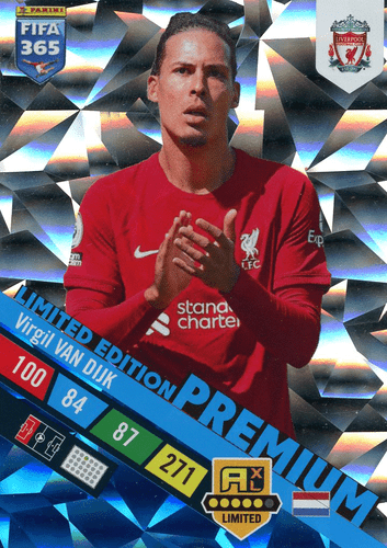 Fifa 365 Adrenalyn XL 2023 Trading Card Virgil van Dijk Premium Limited Edition Fifa 365 Adrenalyn XL 2023 Trading Card Virgil van Dijk Premium Limited Edition