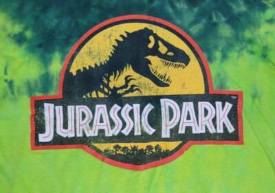 E*N様 dinoworks Jurassically Dyed L/S Tee JURASSIC PARK Tie Dye Shirt Small Universal Studios Rare Green - T