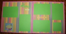 beach scrapbook layout pages 2 each 12 x 12 handmade simple photo ready travel