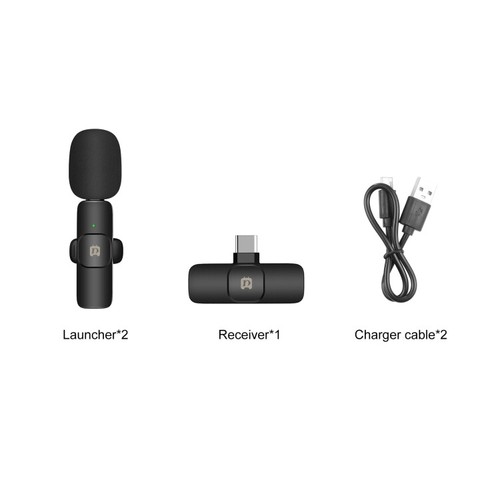 2in1 Wireless Lavalier Microphone for iPhone iPad Android Dual Lapel for TikTok - 第 28/31 張圖片