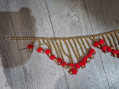 Handmade Indian Beaded Tassel Door Wall Hanging Toran. Diwali Edition - Picture 5 of 5