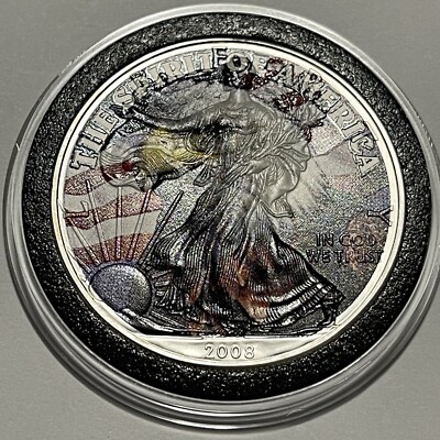 イーグル1ドル銀貨 2008年カラー \"SPIRIT OF AMERICA” イーグル1ドル銀貨 2008年カラー 