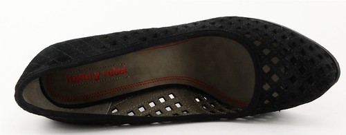 $100 LUXURY REBEL SAKURA 3 Black Oiled Suede Designer Cutout Pumps 8 EUR 38.5 - Picture 3 of 4