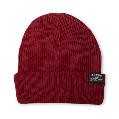 Thrasher Magazine SKATE GOAT/SKATE AND DESTROY Skateboard Beanie MAROON