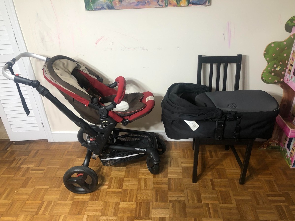Jane Rider Premium Stroller Used With Bassinett Carry Cot