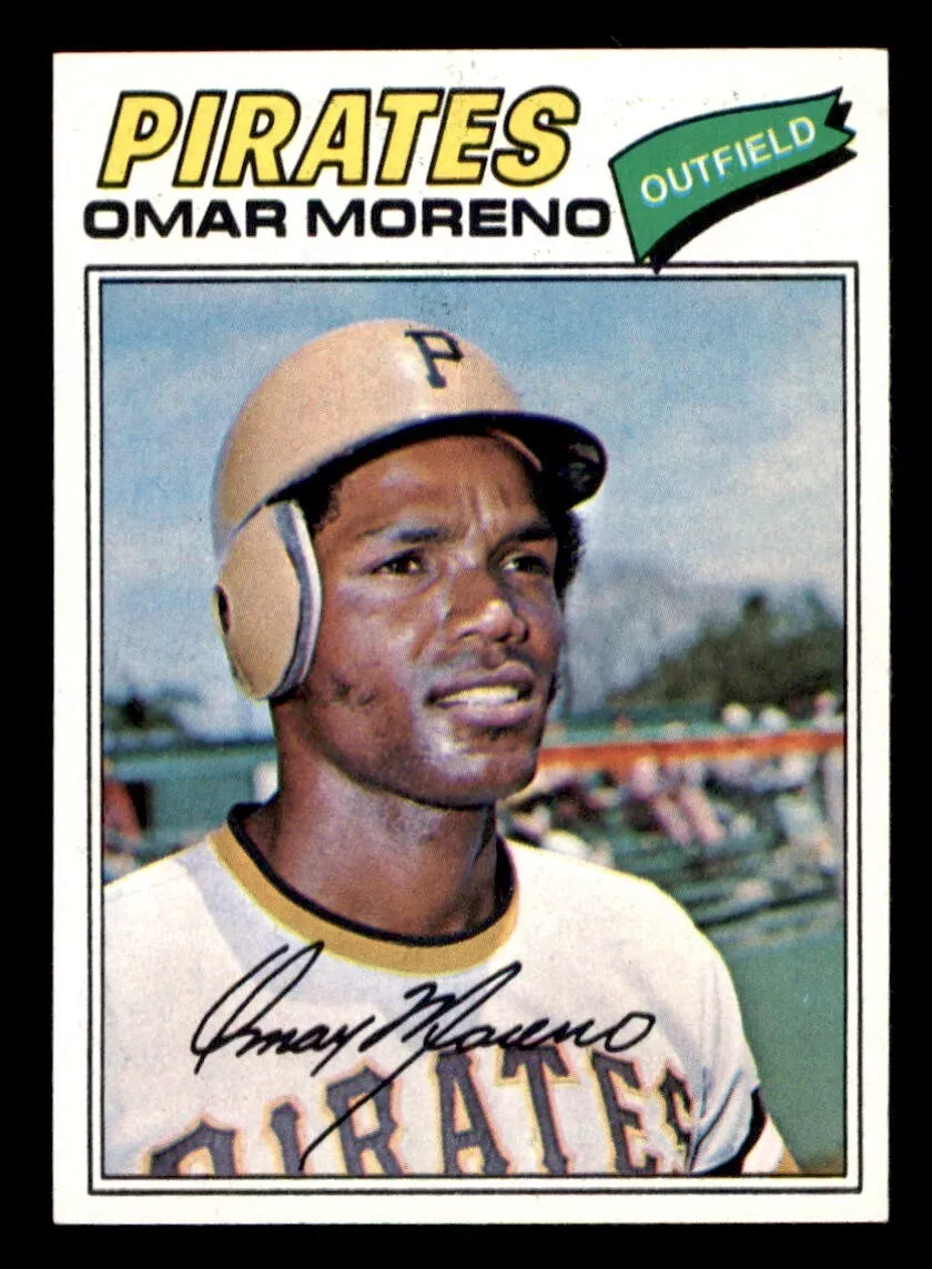 1977 Topps Baseball #104 Omar Moreno NM/MT *d5