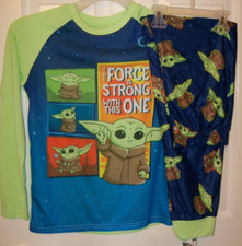 Star Wars Baby Yoda 2 Piece Flame Resistant Long Pajama PJ Boys 10 / 12 NWT
