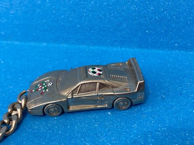 PORTACHIAVI VINTAGE BURAGO AUTO FERRARI F40 ITALIA 90 METAL MODEL