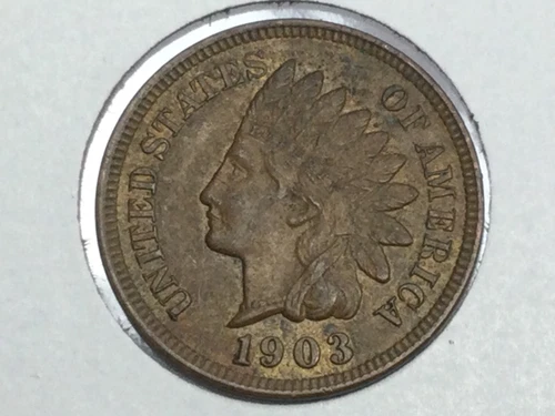 1903 Indian Cent in almost uncirculated